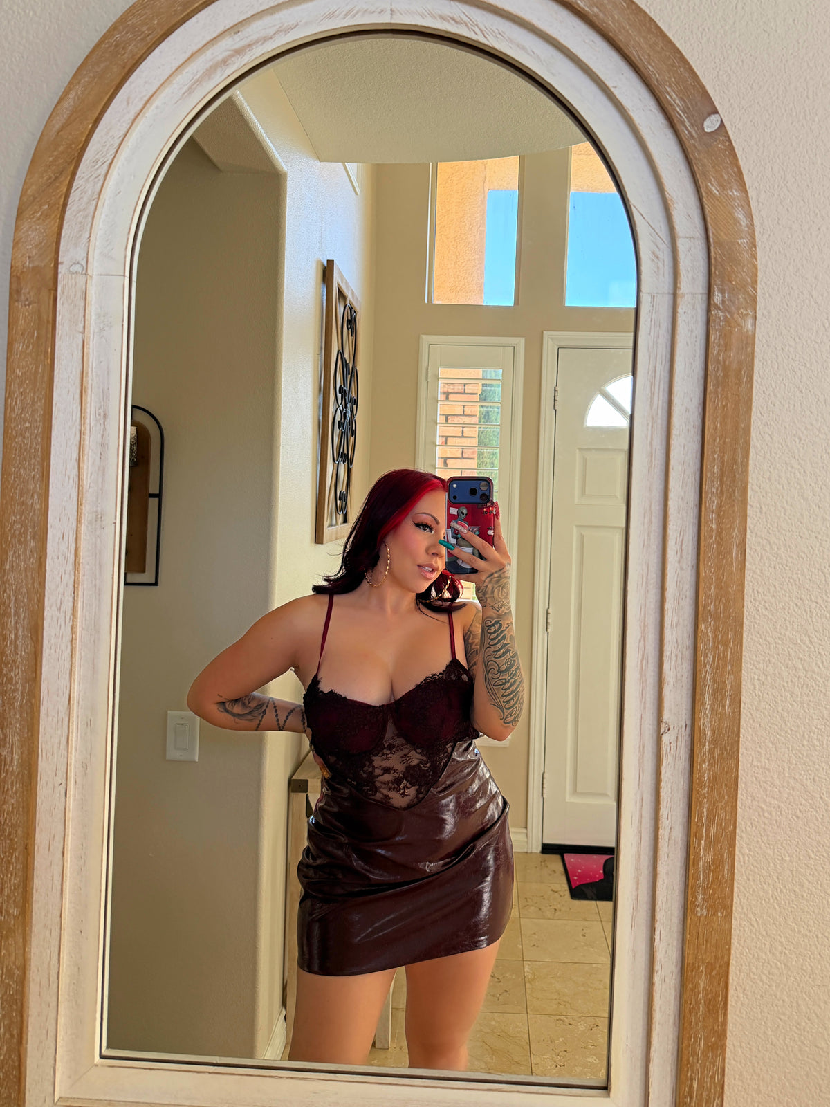 Red Wine Mini Dress