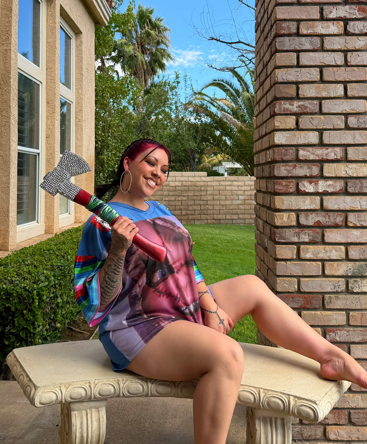 Sexy Scary Doll Top with Axe Included